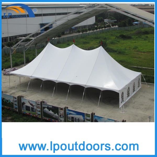 40X80英尺室外白色峰顶展会活动绳拉帐篷