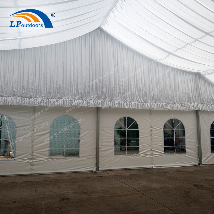 工厂定制跨度20米透明布顶户外活动篷房带透明窗