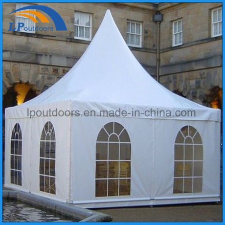 聚餐活动全包围PVC锥顶帐篷带可视窗户