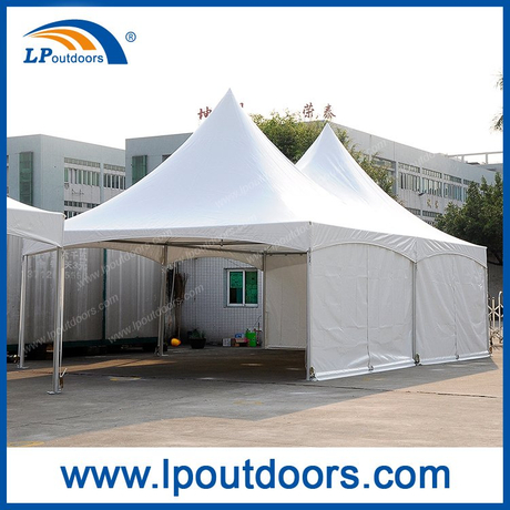 高质量 可定制 铝合金户外6x12米PVC白色双顶尖塔帐篷