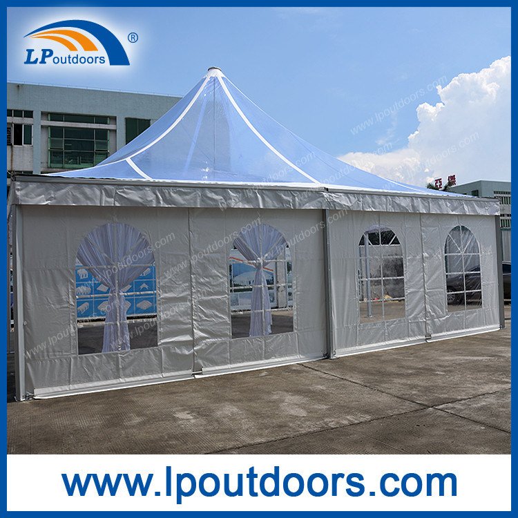 10X10m透明盖布大型锥顶婚礼活动帐篷