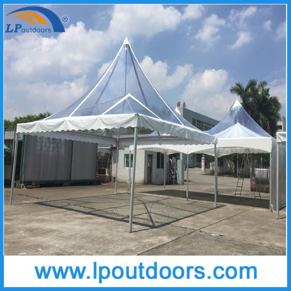6X6m室外婚礼活动透明PVC锥顶帐篷